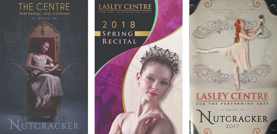 Lasley Centre for the Performing Arts, Lasley Centre's 2017 and 2018 Nutcracker poster, and 2018 Spring Recital
